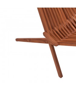 Πολυθρόνα Phoenox pakoworld πτυσσόμενη φυσικό teak ξύλο 101x63x80εκ