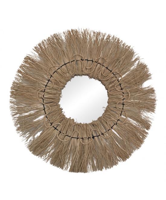 Καθρέπτης Apler Inart mendong σε φυσική απόχρωση Φ60x6εκ Καθρέπτης Apler Inart mendong σε φυσική απόχρωση Φ60x6εκ