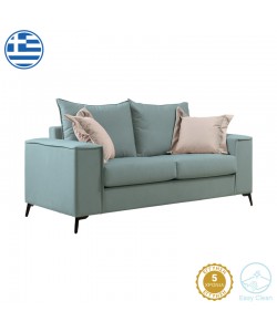 Καναπές Verona pakoworld 2θέσιος μέντα ύφασμα με μαξιλάρια σε κρεμ απόχρωση 173x93x100εκ