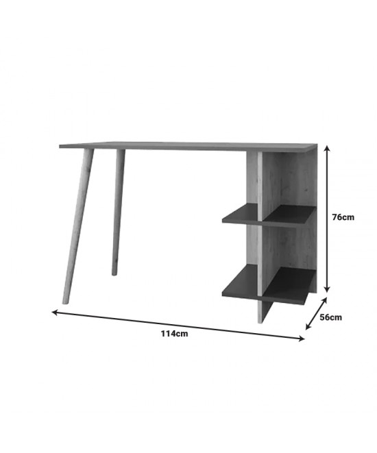 Γραφείο εργασίας Volet pakoworld σε oak- sandstone απόχρωση 114x56x76εκ