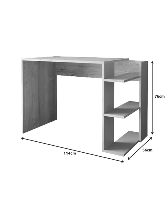 Γραφείο εργασίας Toska pakoworld σε oak- sandstone απόχρωση 114x56x76εκ