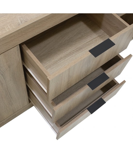 Μπουφές Doha pakoworld σε sonoma απόχρωση 180x45x80.5εκ