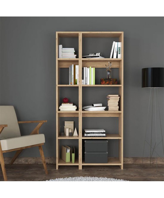 Βιβλιοθήκη Alkathi pakoworld σε oak απόχρωση 77x22x160εκ Βιβλιοθήκη Alkathi pakoworld σε oak απόχρωση 77x22x160εκ