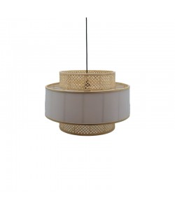 Φωτιστικό οροφής Certy Inart Ε27 μπαμπού σε φυσική απόχρωση Φ50x33εκ