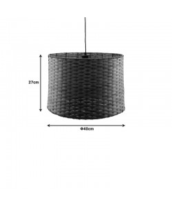 Φωτιστικό οροφής Siwel Inart Ε27 μπαμπού σε καφέ απόχρωση Φ40x27εκ