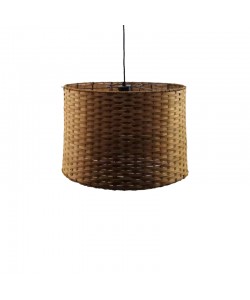 Φωτιστικό οροφής Siwel Inart Ε27 μπαμπού σε καφέ απόχρωση Φ40x27εκ