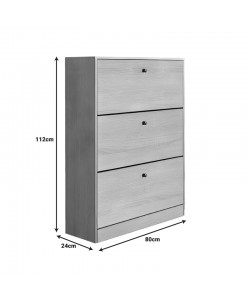 Παπουτσοθήκη Warat pakoworld 3 θέσεων σε φυσική απόχρωση 80x24x112εκ Παπουτσοθήκη Warat pakoworld 3 θέσεων σε φυσική απόχρωση 80x24x112εκ