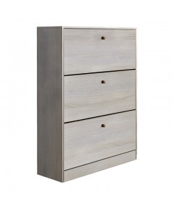 Παπουτσοθήκη Warat pakoworld 3 θέσεων σε φυσική απόχρωση 80x24x112εκ