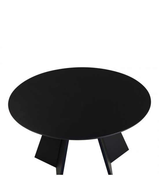 Τραπέζι Bibble pakoworld MDF σε μαύρη απόχρωση Φ120x76εκ Τραπέζι Bibble pakoworld MDF σε μαύρη απόχρωση Φ120x76εκ