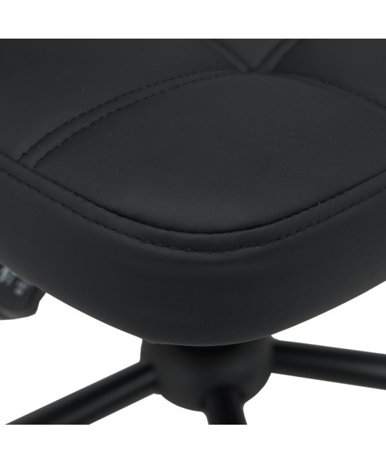 Καρέκλα γραφείου Sedia pakoworld pu σε μαύρη απόχρωση 50x50x75-85εκ
