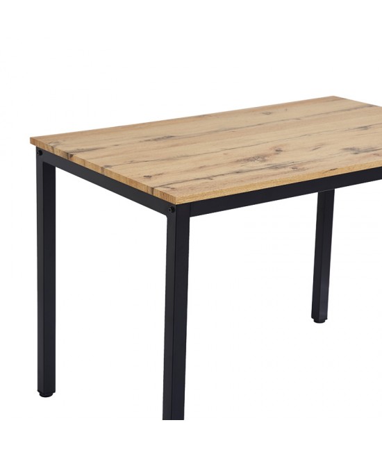 Τραπέζι Witte pakoworld MDF/Metal σε sonoma απόχρωση με λευκο πόδι 110x70x76εκ Τραπέζι Witte pakoworld MDF/Metal σε sonoma απόχρωση με λευκο πόδι 110x70x76εκ