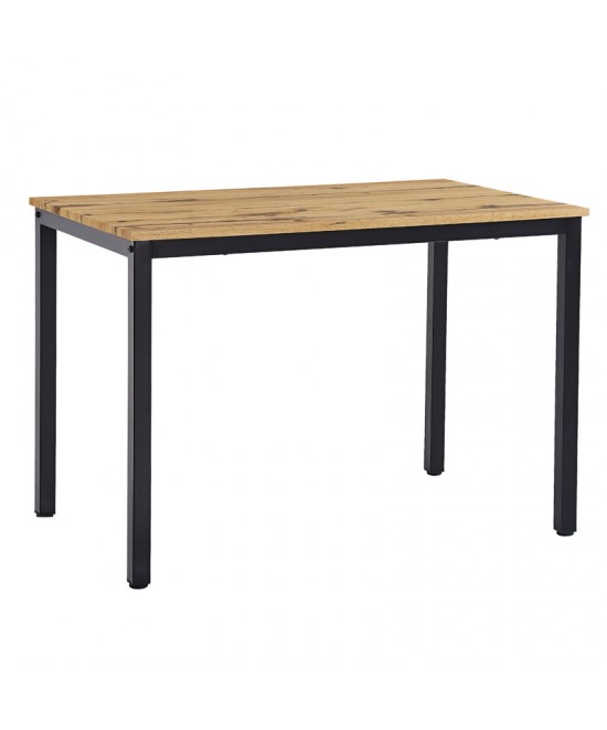 Τραπέζι Witte pakoworld MDF/Metal σε sonoma απόχρωση με λευκο πόδι 110x70x76εκ Τραπέζι Witte pakoworld MDF/Metal σε sonoma απόχρωση με λευκο πόδι 110x70x76εκ