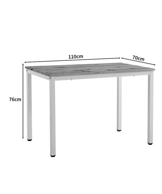 Τραπέζι Witte pakoworld MDF/Metal σε sonoma απόχρωση με λευκο πόδι 110x70x76εκ Τραπέζι Witte pakoworld MDF/Metal σε sonoma απόχρωση με λευκο πόδι 110x70x76εκ