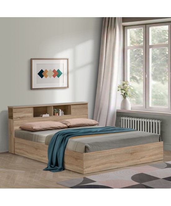 Κρεβάτι OLYMPUS pakoworld σε φυσική απόχρωση 140x200εκ