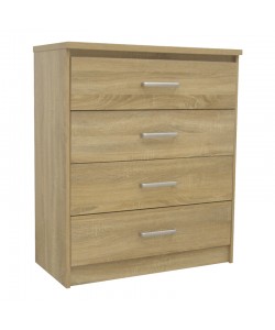 Συρταριέρα OLYMPUS pakoworld με 4 συρτάρια σε φυσική απόχρωση 80.5x40x95εκ