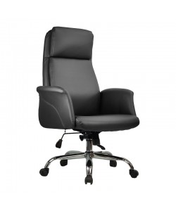 Καρέκλα γραφείου διευθυντή Derjio pakoworld pu σε μαύρη απόχρωση 68x66x115εκ