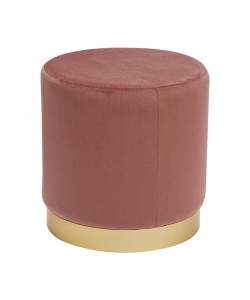 Σκαμπό Dash pakoworld βελούδο σάπιο μήλο-χρυσό Φ35x35εκ