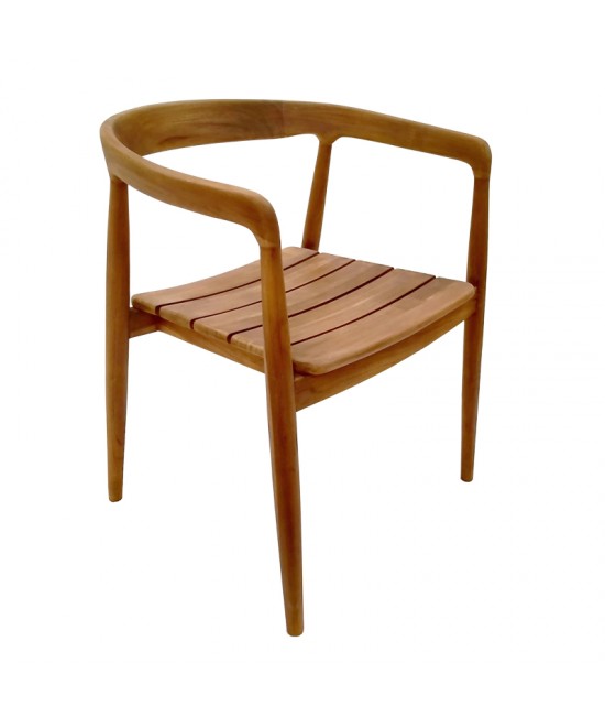 Τραπεζαρία 5τεμ Noody-Kenda pakoworld teak ξύλο σε φυσική απόχρωση Φ80x75