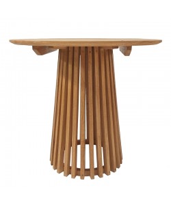 Τραπεζαρία 5τεμ Noody-Kenda pakoworld teak ξύλο σε φυσική απόχρωση Φ80x75 Τραπεζαρία 5τεμ Noody-Kenda pakoworld teak ξύλο σε φυσική απόχρωση Φ80x75