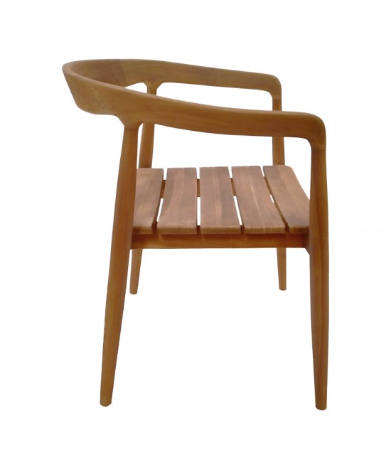 Τραπεζαρία 5τεμ Noody-Kenda pakoworld teak ξύλο σε φυσική απόχρωση Φ120x75