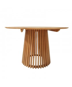 Τραπεζαρία 5τεμ Noody-Kenda pakoworld teak ξύλο σε φυσική απόχρωση Φ120x75 Τραπεζαρία 5τεμ Noody-Kenda pakoworld teak ξύλο σε φυσική απόχρωση Φ120x75