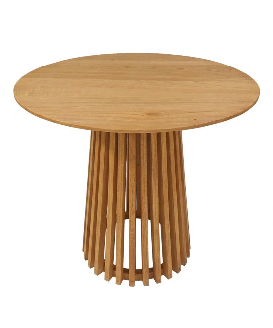 Τραπεζαρία 3τεμ Noody-Kenda pakoworld teak ξύλο σε φυσική απόχρωση Φ80x75