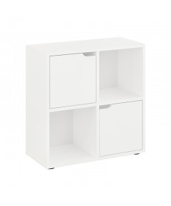 Βιβλιοθήκη Bookel pakoworld σε λευκή απόχρωση 59.6x27.5x60.4εκ