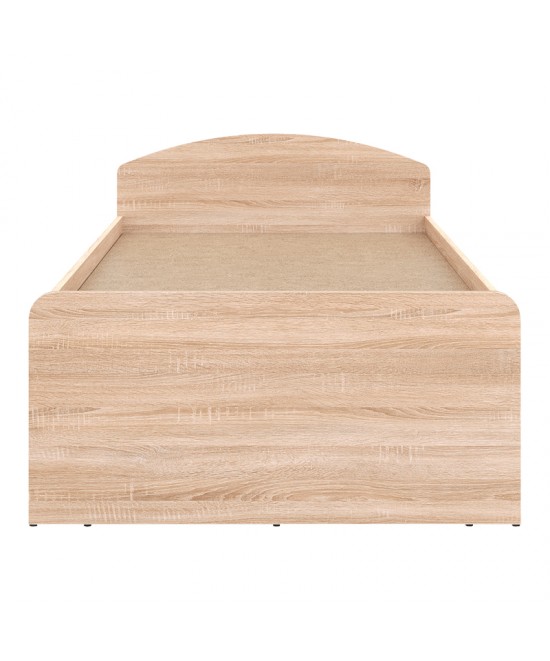 Κρεβάτι Regan pakoworld με συρτάρια σε oak απόχρωση 90x200εκ