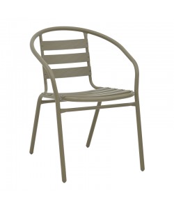 Πολυθρόνα Tade pakoworld μέταλλο σαμπανιζέ 54x62x74εκ