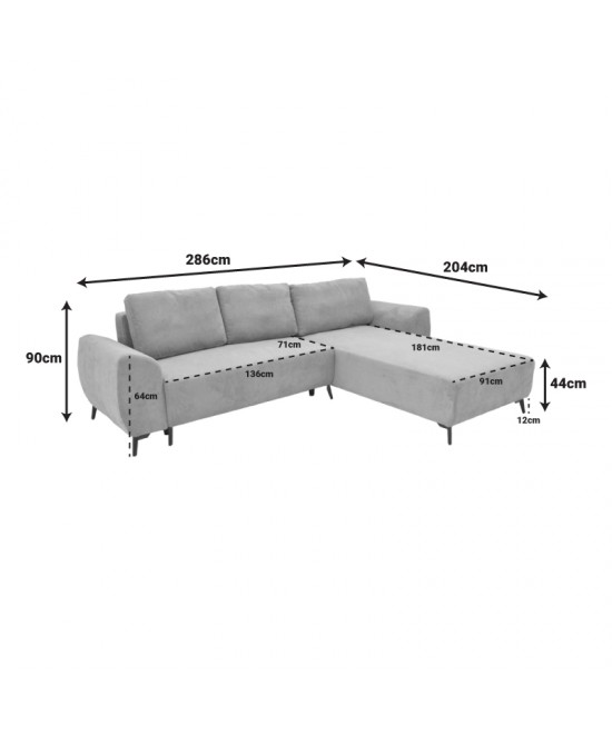 Kαναπές κρεβάτι τριθέσιος αναστρέψιμος Settee pakoworld ύφασμα με αποθηκευτικό χώρο σε μπεζ απόχρωση 286x204x93εκ Kαναπές κρεβάτι τριθέσιος αναστρέψιμος Settee pakoworld ύφασμα με αποθηκευτικό χώρο σε μπεζ απόχρωση 286x204x93εκ