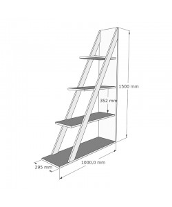 Βιβλιοθήκη Quina pakoworld σε ανθρακί απόχρωση 100x30x150εκ Βιβλιοθήκη Quina pakoworld σε ανθρακί απόχρωση 100x30x150εκ