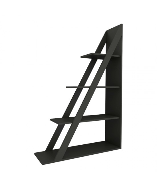 Βιβλιοθήκη Quina pakoworld σε ανθρακί απόχρωση 100x30x150εκ