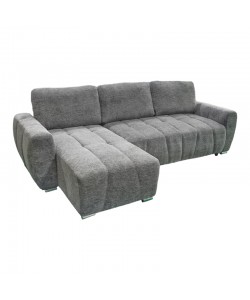 Γωνιακός καναπές-κρεβάτι δεξιά γωνία Vivad pakoworld ύφασμα σε ανθρακί απόχρωση 275x164x91εκ