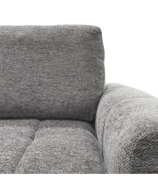 Γωνιακός καναπές-κρεβάτι δεξιά γωνία Vivad pakoworld ύφασμα σε ανθρακί απόχρωση 275x164x91εκ