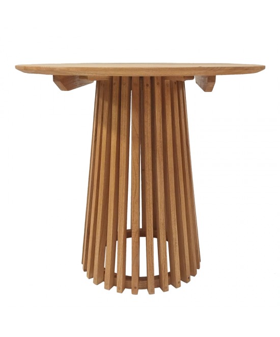 Τραπεζαρία Inca-Kenda pakoworld σετ 5τεμ σε φυσική-μπεζ απόχρωση Φ80x75εκ