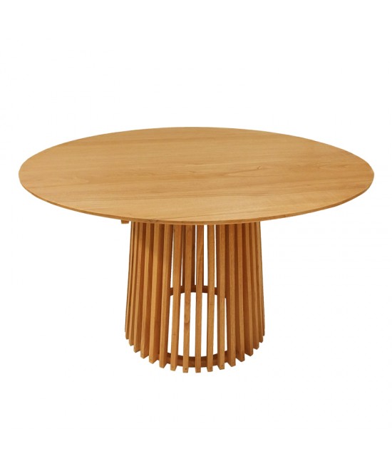 Τραπεζαρία Inca-Kenda pakoworld σετ 5τεμ σε φυσική-μπεζ απόχρωση Φ120x75εκ