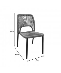 Καρέκλα αλουμινίου Norture pakoworld στοιβαζόμενη λευκός σκελετός-φυσικό rattan 45x63x82εκ Καρέκλα αλουμινίου Norture pakoworld στοιβαζόμενη λευκός σκελετός-φυσικό rattan 45x63x82εκ