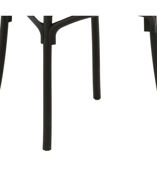 Καρέκλα Crossie pakoworld pp σε ανθρακί απόχρωση 38x46.5x82εκ