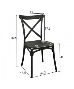 Καρέκλα Crossie pakoworld pp σε ανθρακί απόχρωση 38x46.5x82εκ Καρέκλα Crossie pakoworld pp σε ανθρακί απόχρωση 38x46.5x82εκ