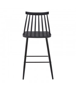 Σκαμπό μπαρ Aurora I pakoworld pp σε μαύρη απόχρωση-πόδι μεταλλικό μαύρο 42x47x99εκ