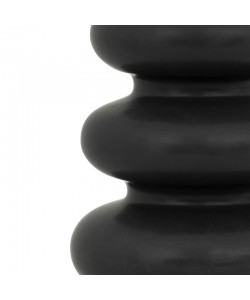 Βάζο Zerve pakoworld κεραμικό σε μαύρη απόχρωση Φ15.2x25εκ