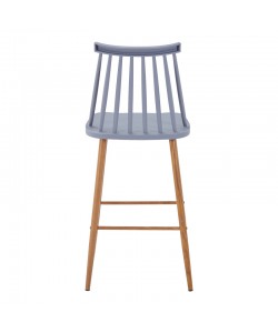 Σκαμπό μπαρ Aurora I pakoworld pp σε γκρι απόχρωση-πόδι μεταλλικό φυσικό 42x47x99εκ Σκαμπό μπαρ Aurora I pakoworld pp σε γκρι απόχρωση-πόδι μεταλλικό φυσικό 42x47x99εκ