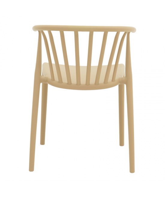 Πολυθρόνα Zelma pakoworld pp σε cappucino απόχρωση 55x53x73εκ