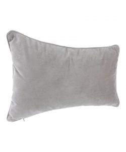 Μαξιλάρι διακοσμητικό Lubel pakoworld ύφασμα σε απόχρωση ανοιχτό γκρι 30x50εκ