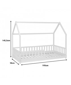 Παιδικό κρεβάτι Sleepy pakoworld ξύλο πεύκου σε λευκή απόχρωση 90x190εκ