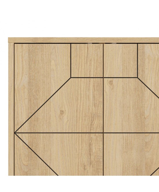 Μπουφές Bufel pakoworld σε φυσική απόχρωση 181x35x77.4εκ