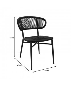 Καρέκλα αλουμινίου-pe rattan Agus pakoworld στοιβαζόμενη σε καφέ απόχρωση 55x63x77εκ Καρέκλα αλουμινίου-pe rattan Agus pakoworld στοιβαζόμενη σε καφέ απόχρωση 55x63x77εκ