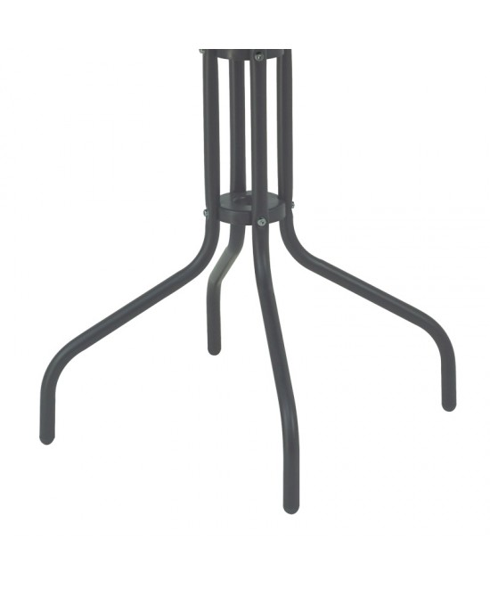 Τραπέζι Vergo pakoworld ανθρακί μέταλλο Φ60x70εκ