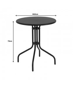 Τραπέζι Vergo pakoworld λευκό μέταλλο Φ60x70εκ
