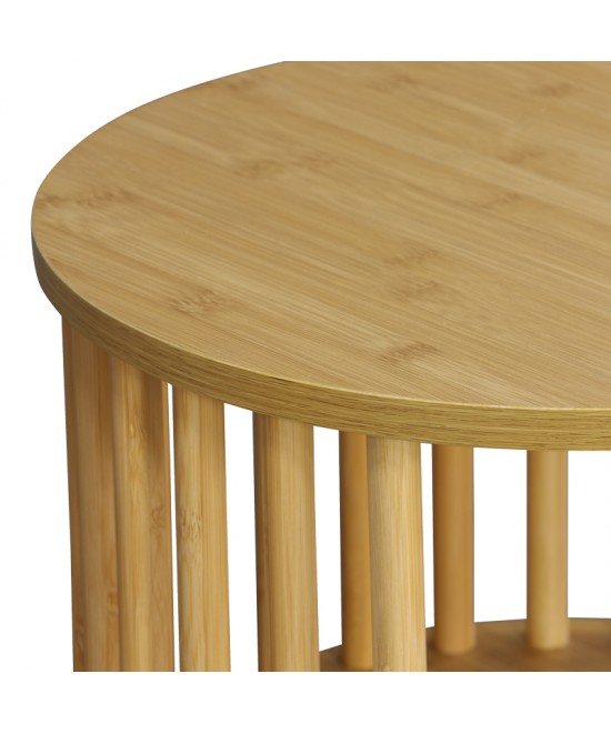 Κομοδίνο Nodial pakoworld MDF/Bamboo σε φυσική απόχρωση Φ40x40εκ Κομοδίνο Nodial pakoworld MDF/Bamboo σε φυσική απόχρωση Φ40x40εκ